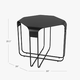 Metal Cross Leg Side Table