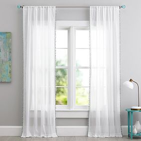 Pom Pom Sheer Curtain