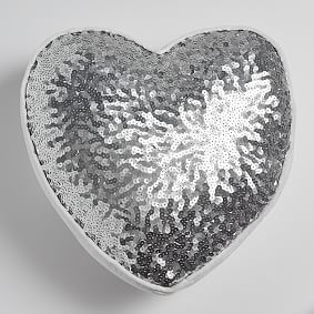 Sequin Heart Pillow