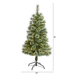Wisconsin Snow Tip Slim Pine Faux Christmas Tree
