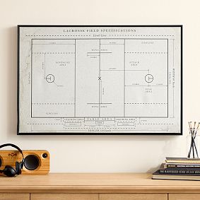 Lacrosse Vintage Framed Sports Art