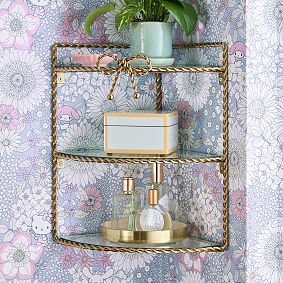 Forget-Me-Knot Corner Shelf (16"x24")