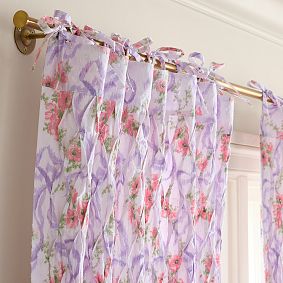 LoveShackFancy Fête de L'eau Smocked Light-Filtering Curtain