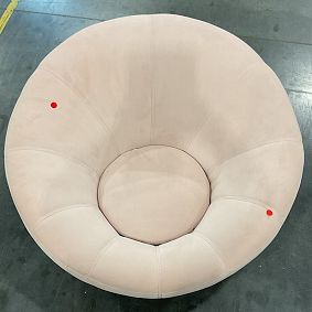 Open Box: Groovy Swivel Chair - Performance Everyday Velvet Rose