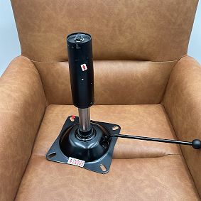 Open Box: Colby Swivel Desk Chair - Faux Leather Caramel, Bronze Base