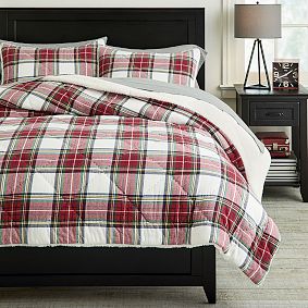 Morgan Plaid Sherpa Comforter