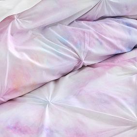 Tie-Dye Pintuck Organic Duvet Cover