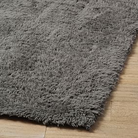 Ultra Plush Shag Wool Rug - Charcoal