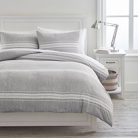 Open Box: Windward Stripe Reversible Duvet Cover