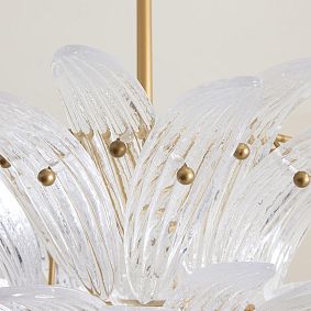 Glass Petal Tiered Flush Mount (18")