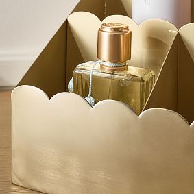 Gold Scallop Desktop Organizer