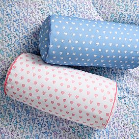 Roller Rabbit Hearts Bolster Pillow