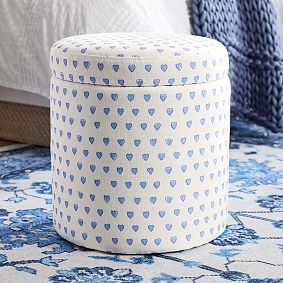 Roller Rabbit Round Storage Ottoman
