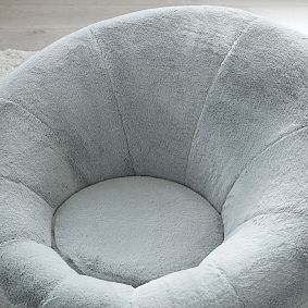 Faux Fur Quarry Groovy Swivel Chair