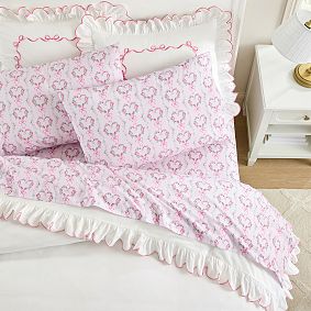 LoveShackFancy Organic Floral Heart Sheet Set