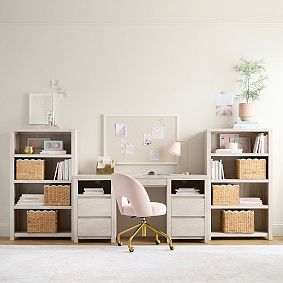 Costa Storage Desk &amp; Bookcase Set (120")