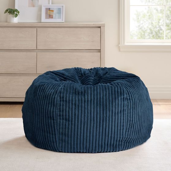 Chamois Midnight Blue Bean Bag Chair Collection