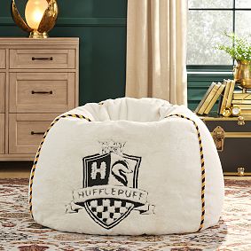 Large Harry Potter™ Hufflepuff™ Faux Fur Bean Bag Chair Slipcover Only