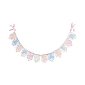 Open Box: LoveShackFancy Happy Easter Fabric Garland (70") - Pink & Blue