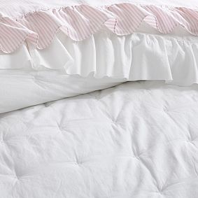 Washed Cotton Ruffle Comforter