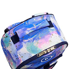 Colour Flow Gold Metallic Deep Blue Multi Backpack and Coldpack Lunch Box, Set of 3