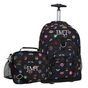 Gear-Up NBA Rolling Backpack &amp; Cold Pack Lunch Box Bundle