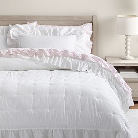 Washed Cotton Ruffle Comforter