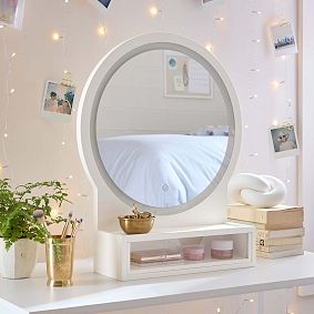 Wood &amp; Acrylic Light-Up Vanity (20&quot;x24&quot;)