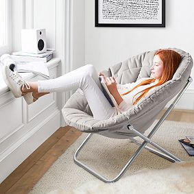 Canvas Light Gray Hang-A-Round Chair