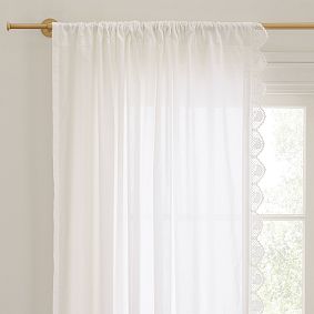 Hello Kitty® Crochet Trim Sheer Curtain - Set of 2