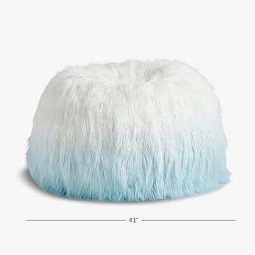 Large Himalayan Faux Fur Pool Ombre Bean Bag Chair