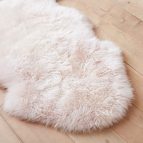 Supersoft Shearling Rug - Blush