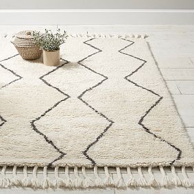 Zig Zag Shag Wool Rug