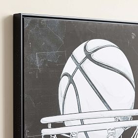 Black &amp; White Sports Art - Basketball