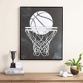 Black &amp; White Sports Art - Basketball