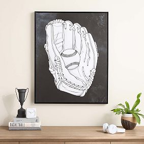Black &amp; White Sports Art - Baseball