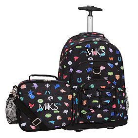 Gear-Up NFL Rolling Backpack &amp; Cold Pack Lunch Box Bundle