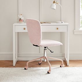 Performance Heathered Basketweave Carey Swivel Desk Chair