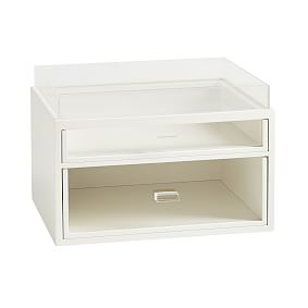 Wood &amp; Acrylic Vanity Organizer