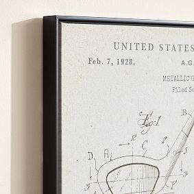 Golf Patent Framed Art
