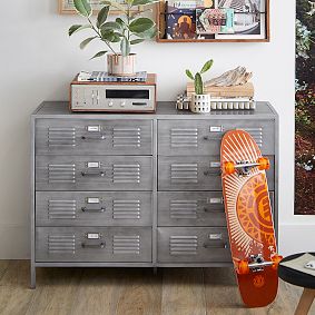 Locker 8-Drawer Wide Dresser (47.5w x 19d")