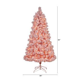 Pink Flocked Christmas Tree (7 Ft.)