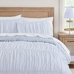 Voile Ruched Duvet Cover