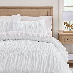 Voile Ruched Duvet Cover