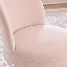 Scallop Skirt Swivel Desk Chair