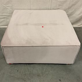 Open Box: Riley Ottoman - Lustre Velvet Dusty Blush