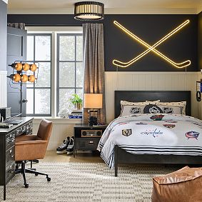 Blaine Wooden Drum Flush Mount (17")