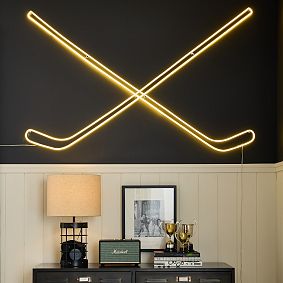 Hockey Stick Neon Wall Light