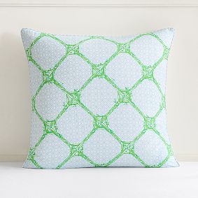 Lilly Pulitzer Reversible Bamboo Butterfly Euro Pillow Cover