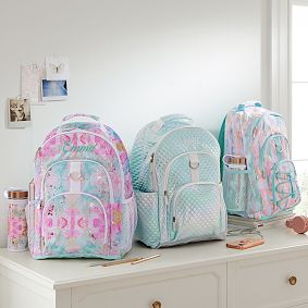 Gear-Up Dreamscape Gold Metallic Backpack &amp; Cold Pack Lunch Bundle